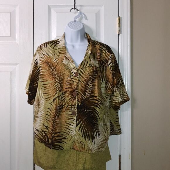 Paradiso 4 pc  beaded outfit  cropped pants and 3 various matching shirts  Sz XL - Picture 8 of 13